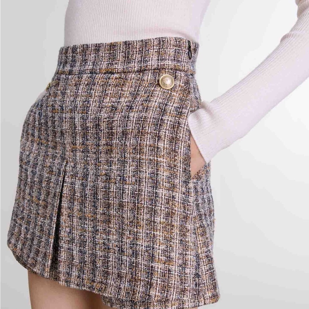 New! Maje Elegant Tan Women's Skort, Size 36 - Picture 16 of 16